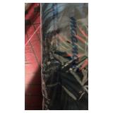 maamgic Mens Swim Trunks with Compression Liner 5\" Stretch Athletic Swimming Shorts Quick Dry with Zipper Pockets No-Chafing Board Shorts Black-Orange Leaf Silhouette Large