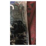 maamgic Mens Swim Trunks with Compression Liner 5\" Stretch Athletic Swimming Shorts Quick Dry with Zipper Pockets No-Chafing Board Shorts Black-Orange Leaf Silhouette Large