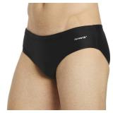Sporti Solid Swim Brief Swimsuit - Black - 38