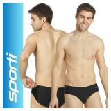 Sporti Solid Swim Brief Swimsuit - Black - 38