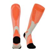 American Trends Athletic Socks for Baseball Softball Football - Kids Soccer Socks for Boys Girls - Compression Socks Knee High Socks Cycling Socks for Youth Adult Orange Medium