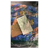 Hobie Girls Edge Midkini Top & Merrow Hipster Bottom Swimsuit Set, Sea Blue//Peace, Love, & Daisies, 12