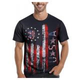 Men American Flag T-Shirts Cool Summer Men