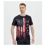 Men American Flag T-Shirts Cool Summer Men