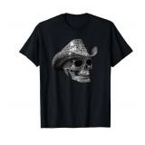 Skull made of diamonds wearing cowboy hat T-Shirt