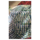 VIMPUNEC Ruffle One Shoulder Swimsuits for Women Striped High Waisted Two Piece Bathing Suits Blue Stripes