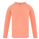 Girls Swim Shirts Peach Pink Long Sleeve Rash Guard Sun Protection UPF 50 T Shirts Rashguard Swimwear Fishing Water Shirts Quick Dry Cool Beach Clothes for Toddler 7-8Y