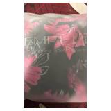 Women Pink Floral Tankini Swimsuits with Shorts - Two Piece Tummy Control Bathing Suits Top with Two Pockets Bottom Swimwear L