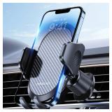 Miracase Phone Holders for Your Car with Metal Hook Clip, Air Vent Cell Phone Stand Car Mount, Universal Automobile Cradle for Garmin GPS Fit iPhone Android and All Smartphones, Dark Black