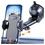 LOTUNY Phone Holders for Your Car, Upgraded Rotatable Base Phone Holder for Car Dashboard Windshield, Universal Cell Phone Holder Automobile Cradle for iPhone Samsung Google and All Smartphones