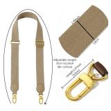 LDKJ Solid Color Canvas Purse Strap Handbag Strap Adjustable Replacement Cross Bands (Deep Beige)