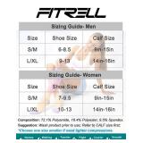 FITRELL Compression Socks for Women and Men 20-30mmHg- Circulation and Muscle Support Socks for Travel, Running, Nurse, Knee High, Medical Black+White+Grey L/XL