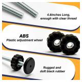 Baby Gate Replacement Parts, 8MM Baby Gate Spindle Rods, Hardware Parts Kit for Pet & Dog Pressure Mounted Safety Gates, Extra Long Tension Gate Extender