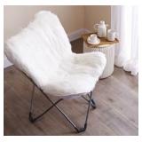 Modern Faux Fur Butterfly Chair - Retail: $85