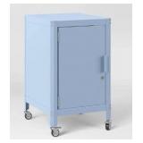 Light Blue Metal Rolling Storage Cabinet (SEE PICS)  Retail: $60