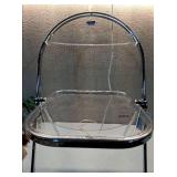 Modern Metal Acrylic Dorm Folding Chair Chrome - Room Essentials - Retail: $50