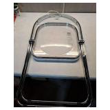 Modern Metal Acrylic Dorm Folding Chair Chrome - Room Essentials - Retail: $50