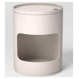 Modern Round Storage Side Table - Retail: $75