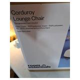 Modern Corduroy Low Profile Lounge Chair - Retail: $85
