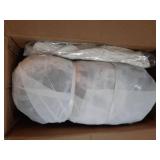 Memory Foam Filled Bean Bag Chair with Corduroy Cover Cream - Room Essentials - Retail: $85