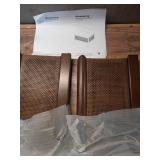 Woodspring Cane Base Ottoman Dark Walnut/Cream - Threshold designed with Studio McGee Assembly Required - Retail: $200