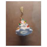 Lenox Treasured Traditions Green Porcelain Light-Up Tree  4.00 LB  Multi Green Tree Figurine