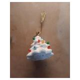 Lenox Treasured Traditions Green Porcelain Light-Up Tree  4.00 LB  Multi Green Tree Figurine