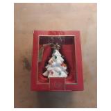 Lenox Treasured Traditions Green Porcelain Light-Up Tree  4.00 LB  Multi Green Tree Figurine