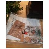 2 ft. Prelit Boxwood Porch Artificial Christmas Tree with Black Pot and Warm White Lights