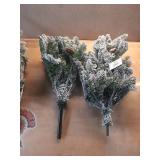 Nearly Natural 6  Flocked Livingston Fir with Pinecones Artificial Christmas Tree  Unlit - Retail: $130