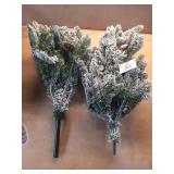 Nearly Natural 6  Flocked Livingston Fir with Pinecones Artificial Christmas Tree  Unlit - Retail: $130