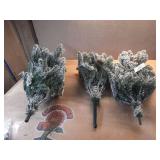 Nearly Natural 6  Flocked Livingston Fir with Pinecones Artificial Christmas Tree  Unlit - Retail: $130