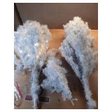 Nearly Natural 7.5 ft. White Artificial Christmas Tree with 1380 Bendable Branches & 400 Clear LED Lights - Retail: $160