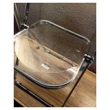 Modern Metal Acrylic Dorm Folding Chair Chrome - Room Essentials - Retail: $50