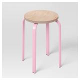 Pack of 2 ,Stackable Dorm Accent Stool Pink - Room Essentials - Retail: $50