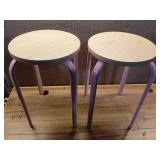 Pack of 2 ,Stackable Dorm Accent Stool Pink - Room Essentials - Retail: $50