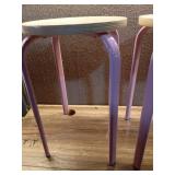 Pack of 2 ,Stackable Dorm Accent Stool Pink - Room Essentials - Retail: $50