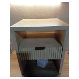 Groove Dowel Accent Table with Shelf Natural Wood - Threshold (SEE PICS) - Retail: $120