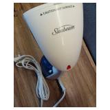 Sunbeam 1200W Power Steam Handheld Steamer with Extra Burst of Steam Feature  White and Blue Finish