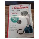Sunbeam 1200W Power Steam Handheld Steamer with Extra Burst of Steam Feature  White and Blue Finish