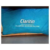 Claritin Allergen Barrier Soft/Medium Density Pillow, One Size, White