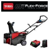 Toro Power Clear 21 in. W Single-Stage Push-Button Start Battery Snow Blower with Battery - No Charger
