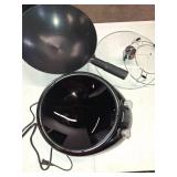 Nuwave Induction Hot Wok with 14" Carbon Steel Wok, Glass Lid & Stand - Retail: $249.99