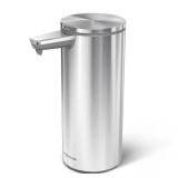 simplehuman - 9 oz. Touch-Free Rechargeable Sensor Liquid Soap Pump Dispenser - Brushed Stainless Steel