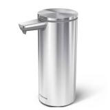simplehuman - 9 oz. Touch-Free Rechargeable Sensor Liquid Soap Pump Dispenser - Brushed Stainless Steel