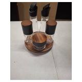 Trudeau Lazy Susan Seasoning Station  6 Piece Set