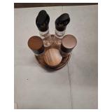 Trudeau Lazy Susan Seasoning Station  6 Piece Set