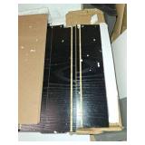 DEVAISE 5-Drawer Wood Dresser Chest with Door, Mobile Storage Cabinet, Printer Stand for Home Office, Black