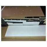 DEVAISE 5-Drawer Wood Dresser Chest with Door, Mobile Storage Cabinet, Printer Stand for Home Office, Black