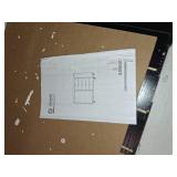 DEVAISE 5-Drawer Wood Dresser Chest with Door, Mobile Storage Cabinet, Printer Stand for Home Office, Black